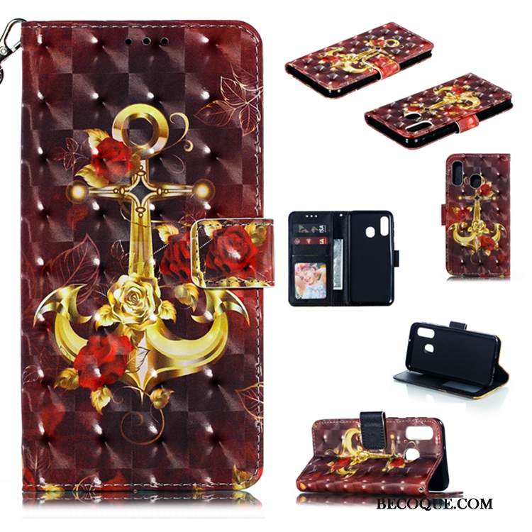 Kuori Samsung Galaxy A40 Silikoni Puhelimen Kuoret Musta, Kotelo Samsung Galaxy A40 Nahka Murtumaton