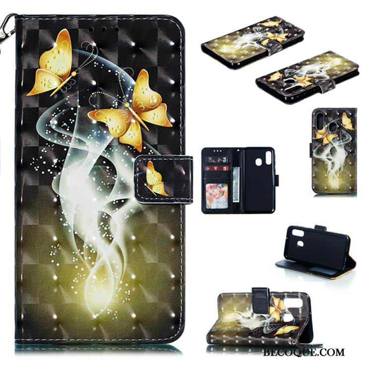 Kuori Samsung Galaxy A40 Silikoni Puhelimen Kuoret Musta, Kotelo Samsung Galaxy A40 Nahka Murtumaton