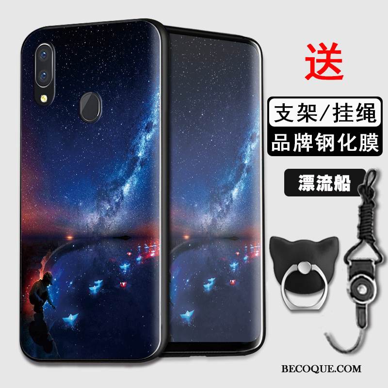 Kuori Samsung Galaxy A40 Silikoni Sininen Persoonallisuus, Kotelo Samsung Galaxy A40 Laukut Puhelimen Kuoret Murtumaton