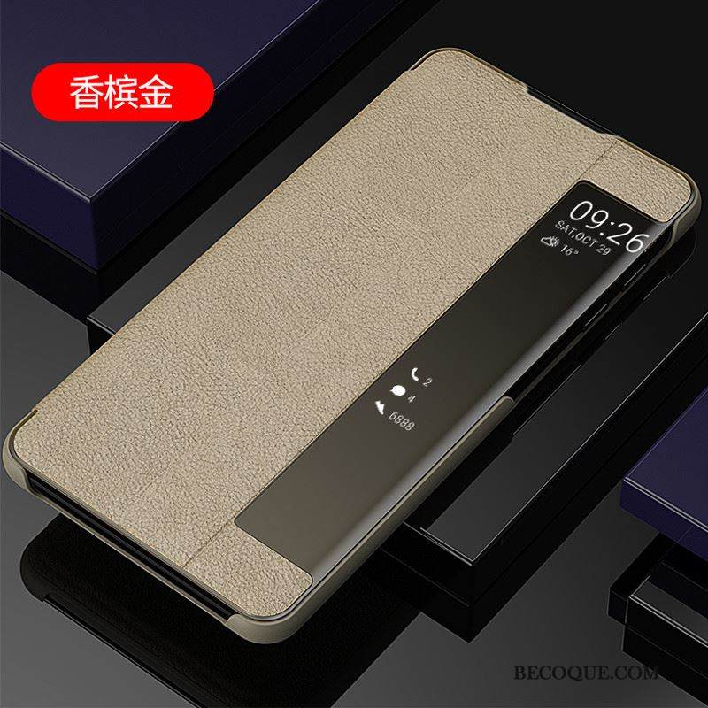 Kuori Samsung Galaxy A40s Kuoret Pinkki Kalvo, Kotelo Samsung Galaxy A40s Nahka Puhelimen Kuoret Kulta