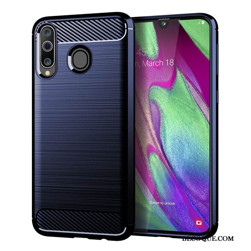 Kuori Samsung Galaxy A40s Pehmeä Neste Johdin Puhelimen Kuoret, Kotelo Samsung Galaxy A40s Suojaus Kukkakuvio Musta