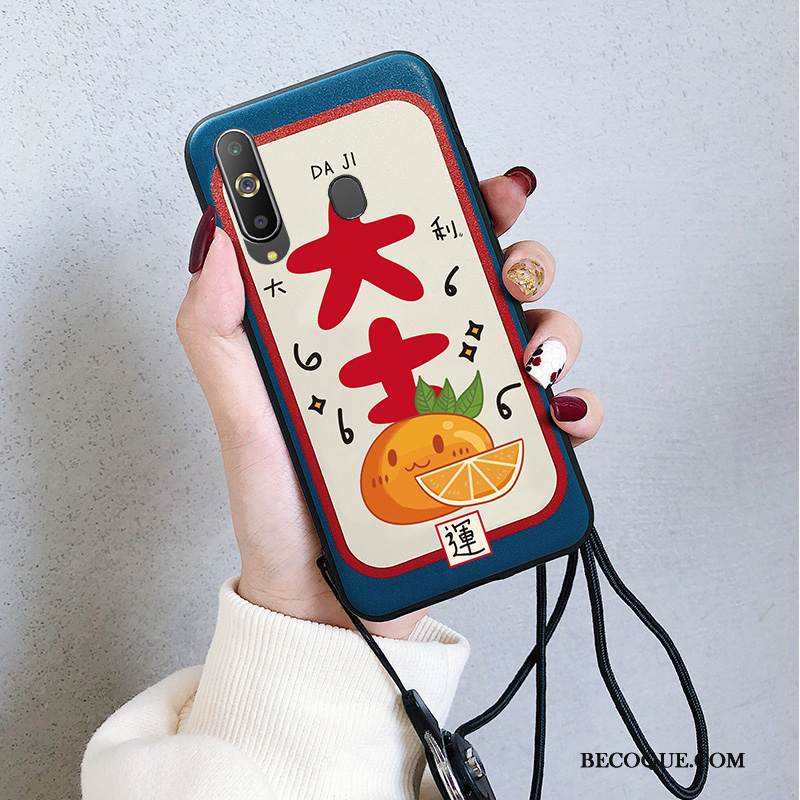 Kuori Samsung Galaxy A40s Pehmeä Neste Sininen Trendi, Kotelo Samsung Galaxy A40s Silikoni Ripustettavat Koristeet Puhelimen Kuoret