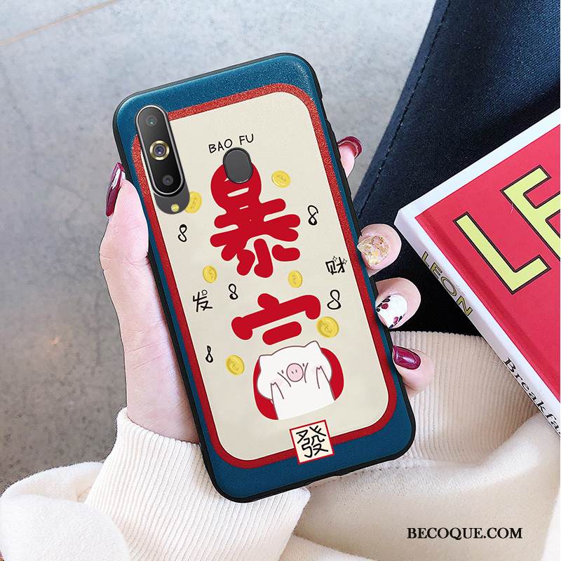 Kuori Samsung Galaxy A40s Pehmeä Neste Sininen Trendi, Kotelo Samsung Galaxy A40s Silikoni Ripustettavat Koristeet Puhelimen Kuoret