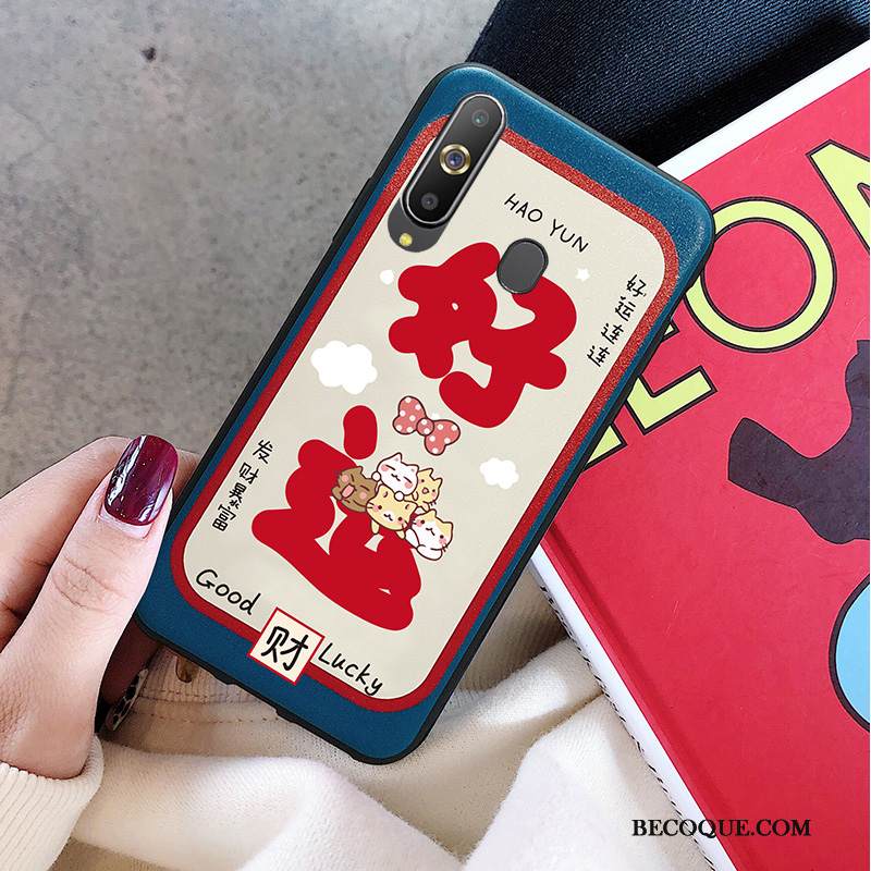 Kuori Samsung Galaxy A40s Pehmeä Neste Sininen Trendi, Kotelo Samsung Galaxy A40s Silikoni Ripustettavat Koristeet Puhelimen Kuoret