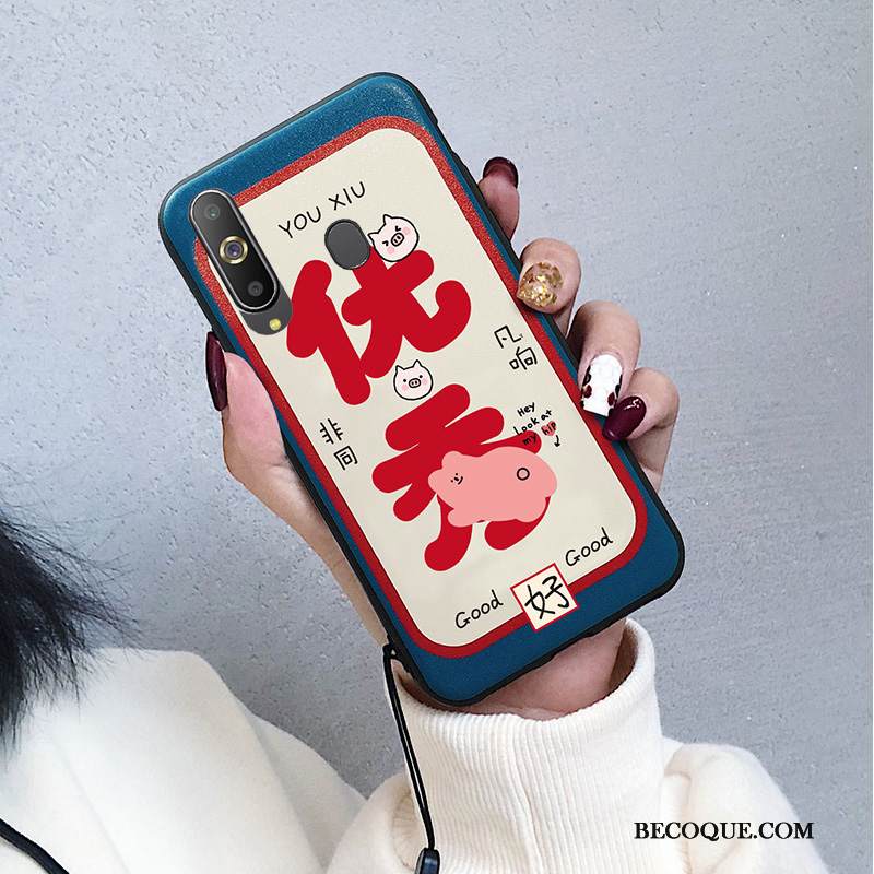 Kuori Samsung Galaxy A40s Pehmeä Neste Sininen Trendi, Kotelo Samsung Galaxy A40s Silikoni Ripustettavat Koristeet Puhelimen Kuoret