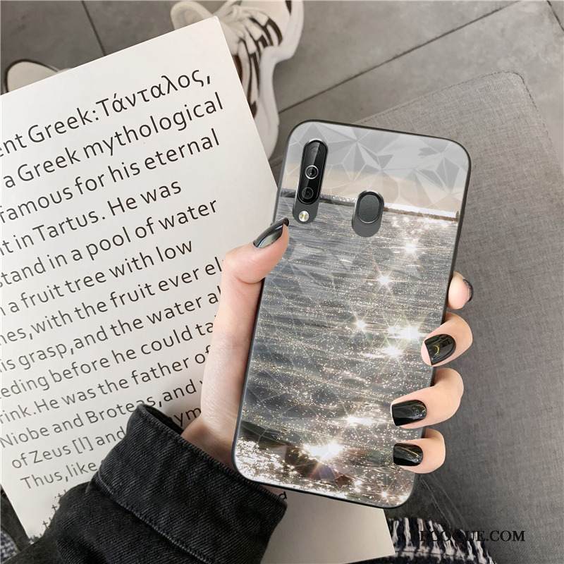Kuori Samsung Galaxy A40s Silikoni Net Red Timantti, Kotelo Samsung Galaxy A40s Puhelimen Kuoret Jauhe