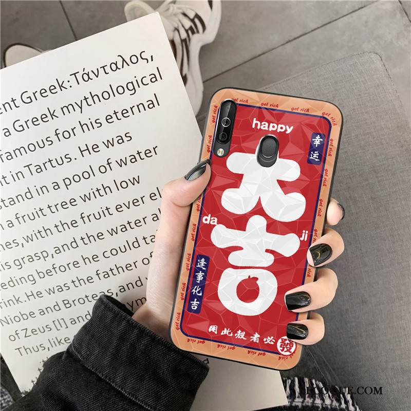 Kuori Samsung Galaxy A40s Suojaus Net Red Timantti, Kotelo Samsung Galaxy A40s Festivaali Puhelimen Kuoret