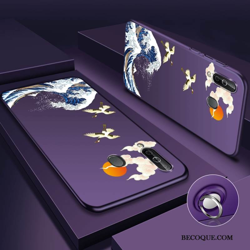 Kuori Samsung Galaxy A40s Tila Sininen Murtumaton, Kotelo Samsung Galaxy A40s Persoonallisuus Kova