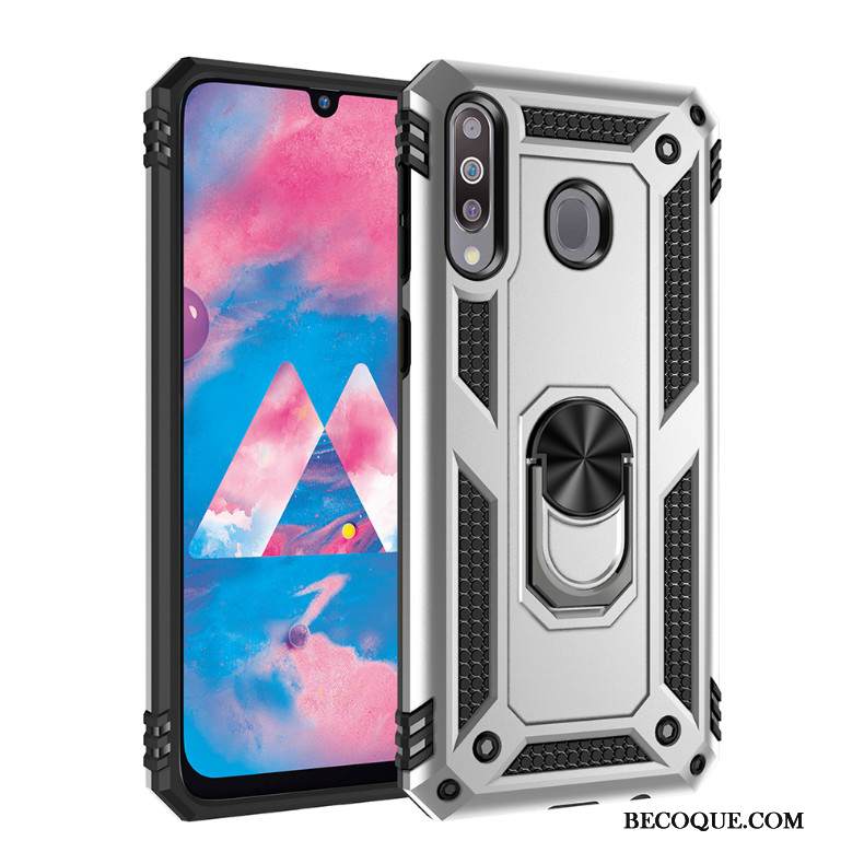 Kuori Samsung Galaxy A40s Tuki Kova Magneettinen, Kotelo Samsung Galaxy A40s Puhelimen Kuoret Hopea