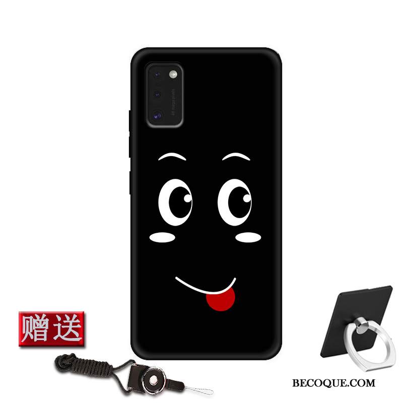 Kuori Samsung Galaxy A41 Laukut Jauhe Pesty Suede, Kotelo Samsung Galaxy A41 Pehmeä Neste Lasi Murtumaton