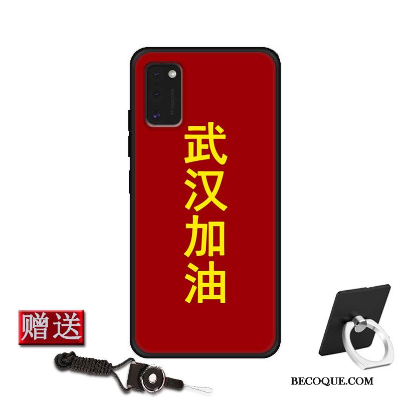 Kuori Samsung Galaxy A41 Laukut Jauhe Pesty Suede, Kotelo Samsung Galaxy A41 Pehmeä Neste Lasi Murtumaton