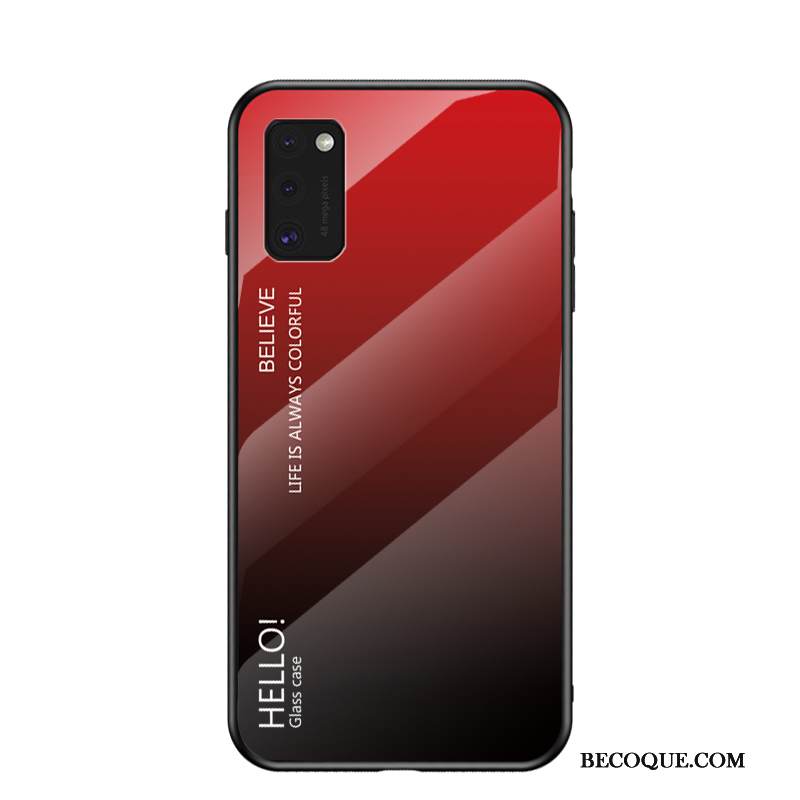 Kuori Samsung Galaxy A41 Laukut Net Red Puhelimen Kuoret, Kotelo Samsung Galaxy A41 Maalaus Sininen Tide-brändi