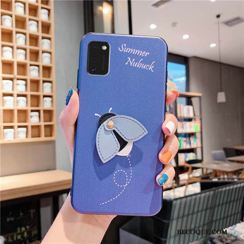 Kuori Samsung Galaxy A41 Luova Pieni Net Red, Kotelo Samsung Galaxy A41 Laukut Sininen Puhelimen Kuoret