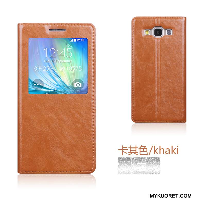 Kuori Samsung Galaxy A5 2015 Kuoret Puhelimen Kuoret Punainen, Kotelo Samsung Galaxy A5 2015 Nahka