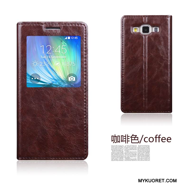 Kuori Samsung Galaxy A5 2015 Kuoret Puhelimen Kuoret Punainen, Kotelo Samsung Galaxy A5 2015 Nahka