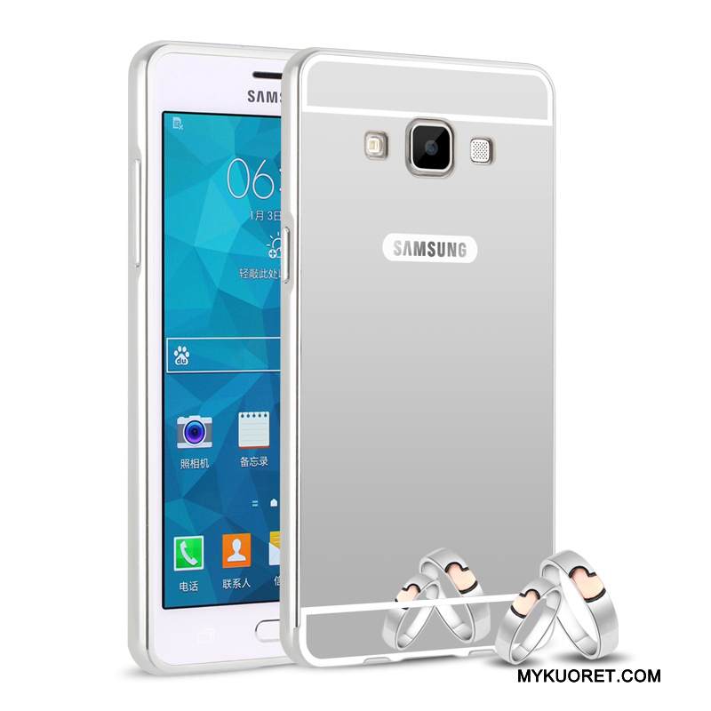 Kuori Samsung Galaxy A5 2015 Metalli Murtumaton Takakansi, Kotelo Samsung Galaxy A5 2015 Suojaus Jauhe Kehys