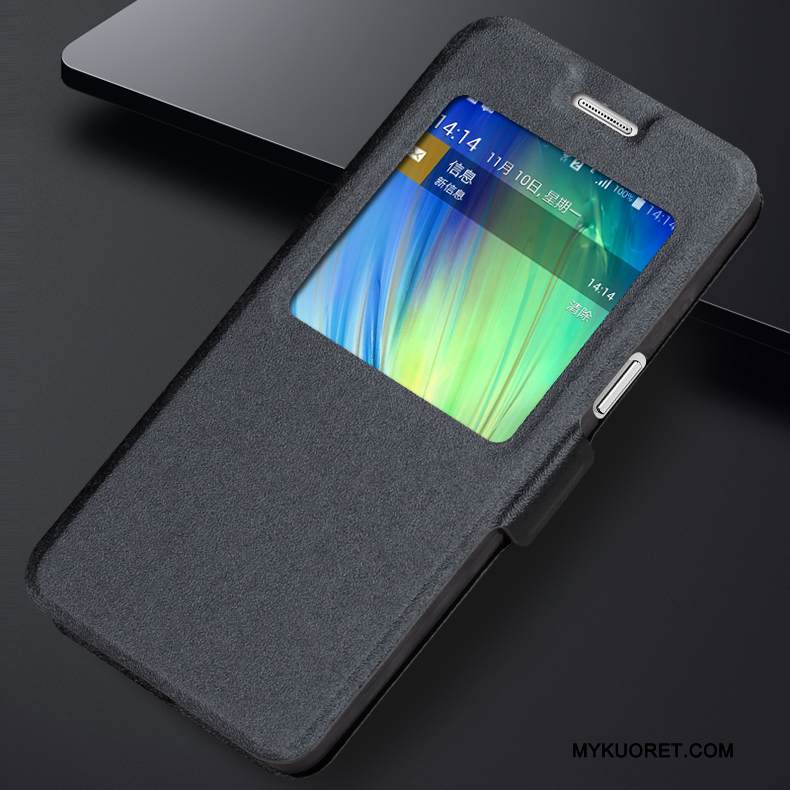 Kuori Samsung Galaxy A5 2015 Nahka Puhelimen Kuoret Kulta, Kotelo Samsung Galaxy A5 2015 Suojaus