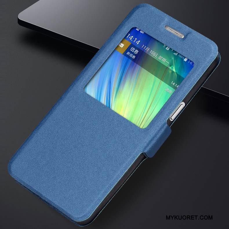 Kuori Samsung Galaxy A5 2015 Nahka Puhelimen Kuoret Kulta, Kotelo Samsung Galaxy A5 2015 Suojaus