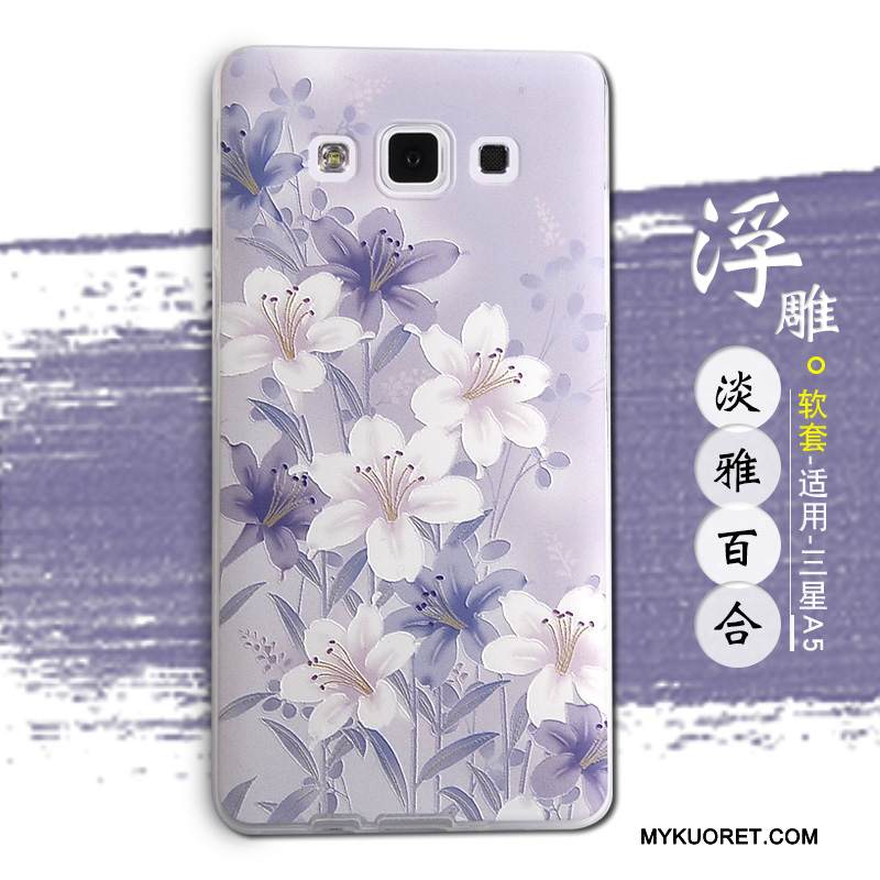 Kuori Samsung Galaxy A5 2015 Pehmeä Neste Murtumaton Ihana, Kotelo Samsung Galaxy A5 2015 Silikoni Sininen