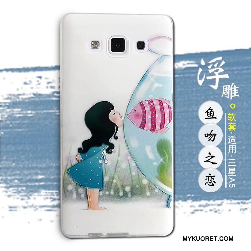 Kuori Samsung Galaxy A5 2015 Pehmeä Neste Murtumaton Ihana, Kotelo Samsung Galaxy A5 2015 Silikoni Sininen