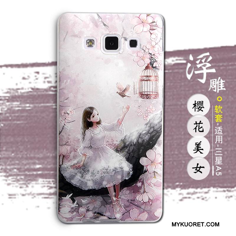 Kuori Samsung Galaxy A5 2015 Pehmeä Neste Murtumaton Ihana, Kotelo Samsung Galaxy A5 2015 Silikoni Sininen