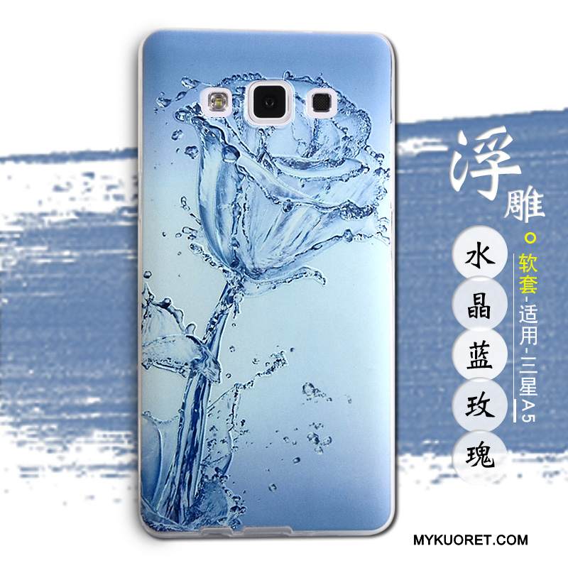 Kuori Samsung Galaxy A5 2015 Pehmeä Neste Murtumaton Ihana, Kotelo Samsung Galaxy A5 2015 Silikoni Sininen