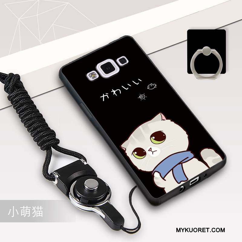 Kuori Samsung Galaxy A5 2015 Pehmeä Neste Ripustettavat Koristeet Musta, Kotelo Samsung Galaxy A5 2015 Silikoni Murtumaton Trendi