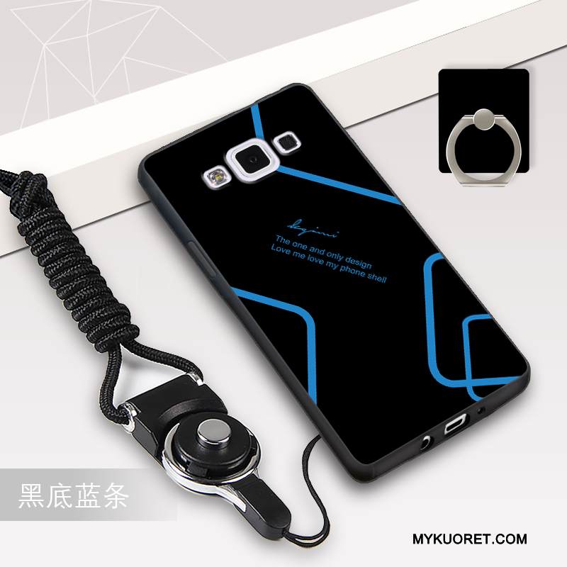 Kuori Samsung Galaxy A5 2015 Pehmeä Neste Ripustettavat Koristeet Musta, Kotelo Samsung Galaxy A5 2015 Silikoni Murtumaton Trendi