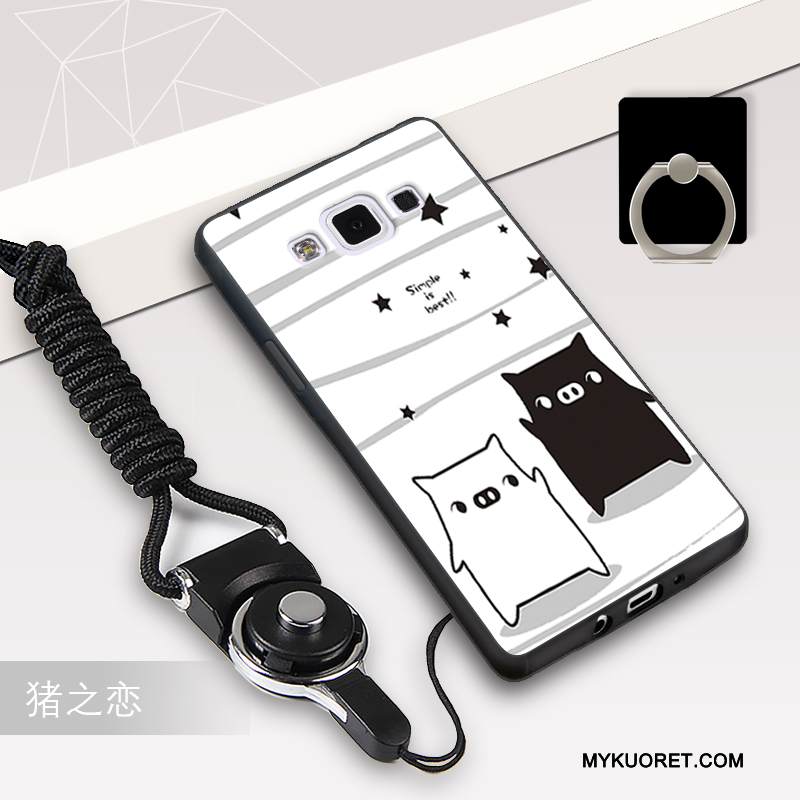 Kuori Samsung Galaxy A5 2015 Pehmeä Neste Ripustettavat Koristeet Musta, Kotelo Samsung Galaxy A5 2015 Silikoni Murtumaton Trendi