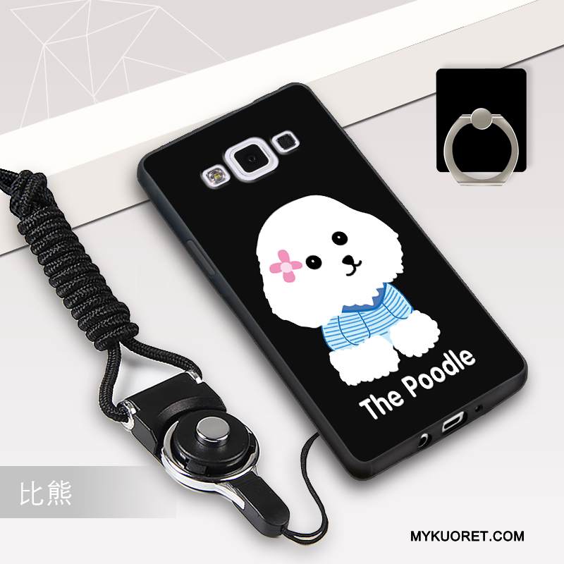 Kuori Samsung Galaxy A5 2015 Pehmeä Neste Ripustettavat Koristeet Musta, Kotelo Samsung Galaxy A5 2015 Silikoni Murtumaton Trendi