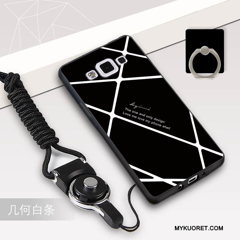 Kuori Samsung Galaxy A5 2015 Pehmeä Neste Ripustettavat Koristeet Musta, Kotelo Samsung Galaxy A5 2015 Silikoni Murtumaton Trendi