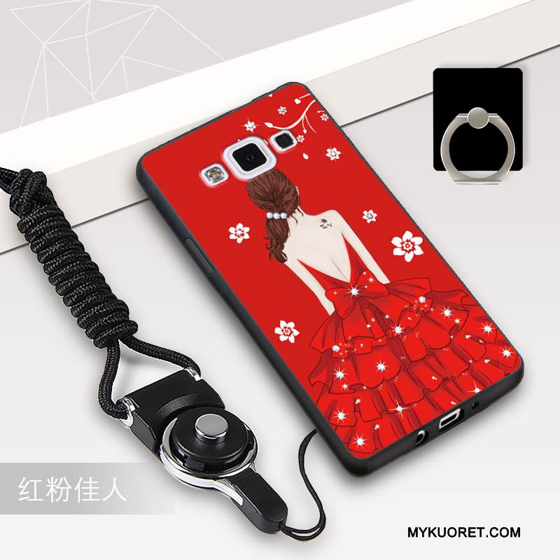 Kuori Samsung Galaxy A5 2015 Pehmeä Neste Ripustettavat Koristeet Musta, Kotelo Samsung Galaxy A5 2015 Silikoni Murtumaton Trendi