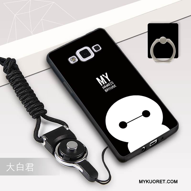 Kuori Samsung Galaxy A5 2015 Pehmeä Neste Ripustettavat Koristeet Musta, Kotelo Samsung Galaxy A5 2015 Silikoni Murtumaton Trendi