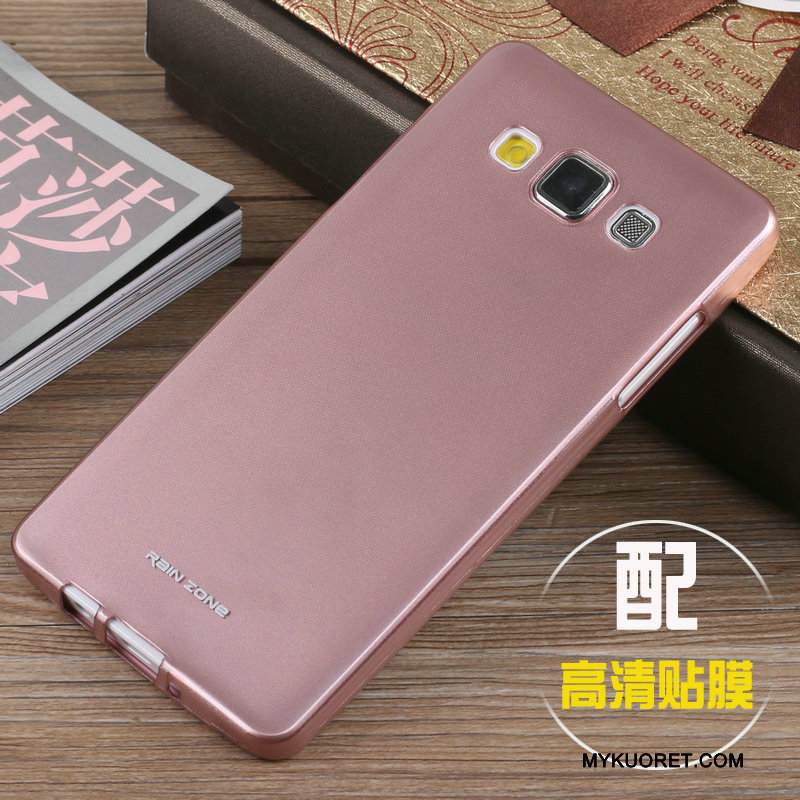 Kuori Samsung Galaxy A5 2015 Silikoni Jauhe Pesty Suede, Kotelo Samsung Galaxy A5 2015 Pehmeä Neste Trendi Puhelimen Kuoret