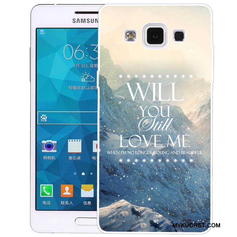 Kuori Samsung Galaxy A5 2015 Silikoni Vihreä Puhelimen Kuoret, Kotelo Samsung Galaxy A5 2015 Maalaus