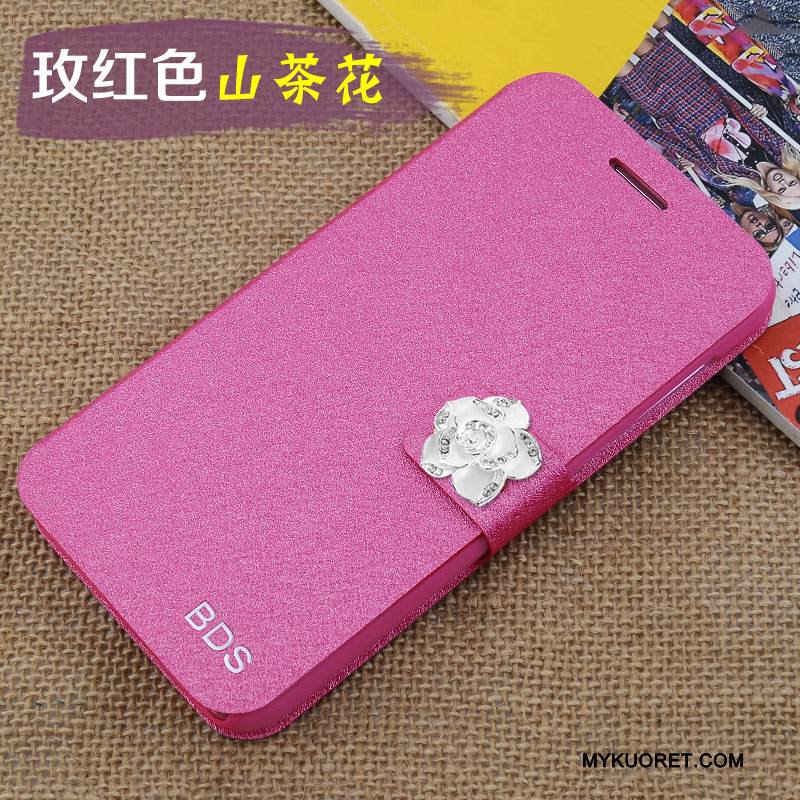 Kuori Samsung Galaxy A5 2015 Suojaus Puhelimen Kuoret Punainen, Kotelo Samsung Galaxy A5 2015 Nahka