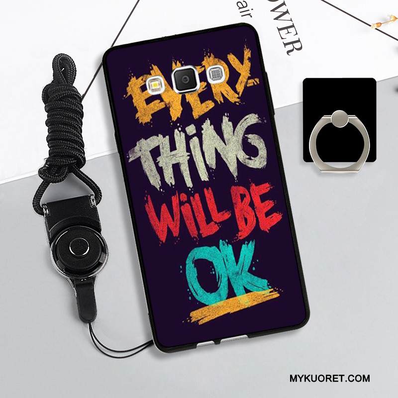 Kuori Samsung Galaxy A5 2015 Suojaus Puhelimen Kuoret Punainen, Kotelo Samsung Galaxy A5 2015 Pehmeä Neste Ripustettavat Koristeet Murtumaton