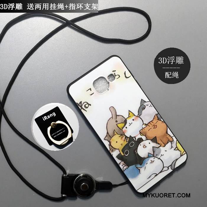 Kuori Samsung Galaxy A5 2016 Laukut Murtumaton Puhelimen Kuoret, Kotelo Samsung Galaxy A5 2016 Sarjakuva Valkoinen