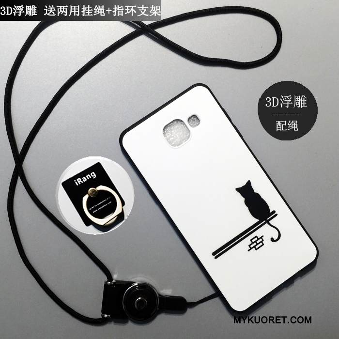 Kuori Samsung Galaxy A5 2016 Laukut Murtumaton Puhelimen Kuoret, Kotelo Samsung Galaxy A5 2016 Sarjakuva Valkoinen