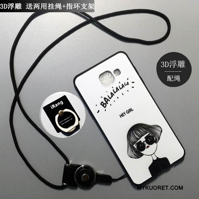 Kuori Samsung Galaxy A5 2016 Laukut Murtumaton Puhelimen Kuoret, Kotelo Samsung Galaxy A5 2016 Sarjakuva Valkoinen