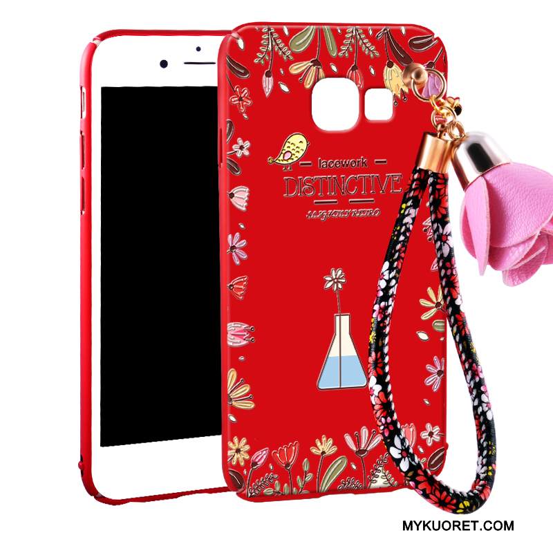 Kuori Samsung Galaxy A5 2016 Laukut Murtumaton Ripustettavat Koristeet, Kotelo Samsung Galaxy A5 2016 Suojaus Pesty Suede Kova