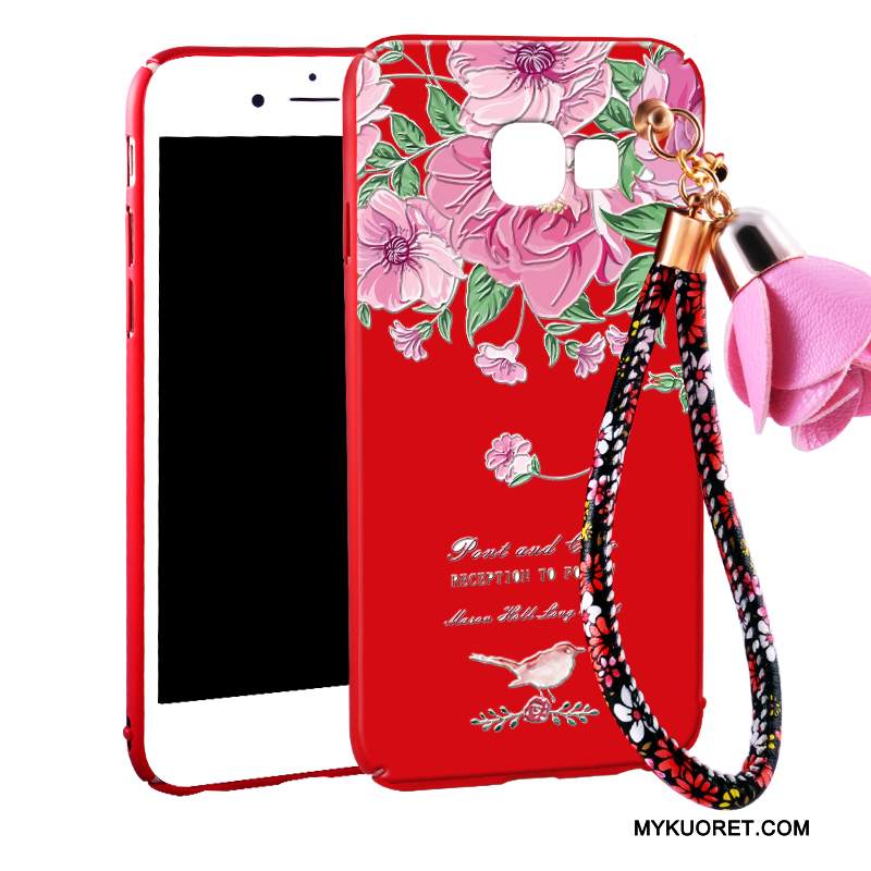 Kuori Samsung Galaxy A5 2016 Laukut Murtumaton Ripustettavat Koristeet, Kotelo Samsung Galaxy A5 2016 Suojaus Pesty Suede Kova