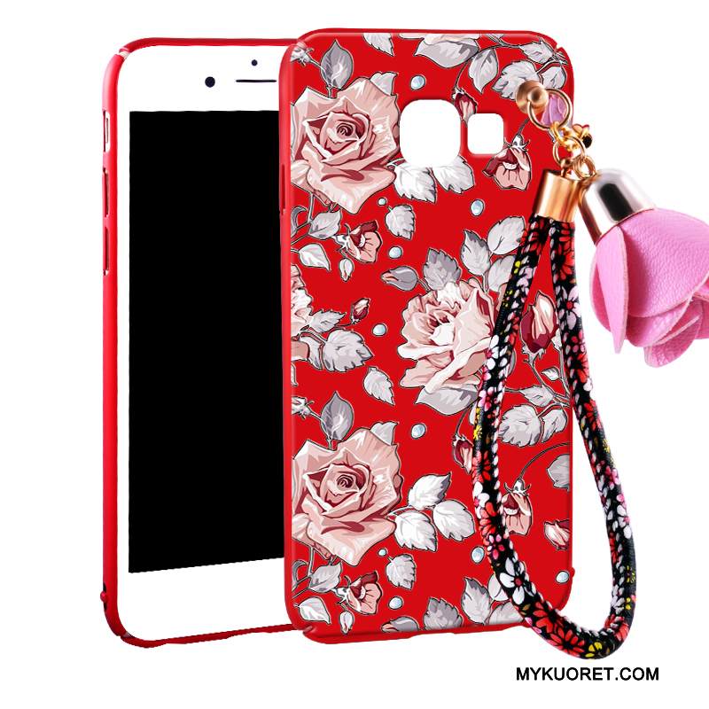 Kuori Samsung Galaxy A5 2016 Laukut Murtumaton Ripustettavat Koristeet, Kotelo Samsung Galaxy A5 2016 Suojaus Pesty Suede Kova