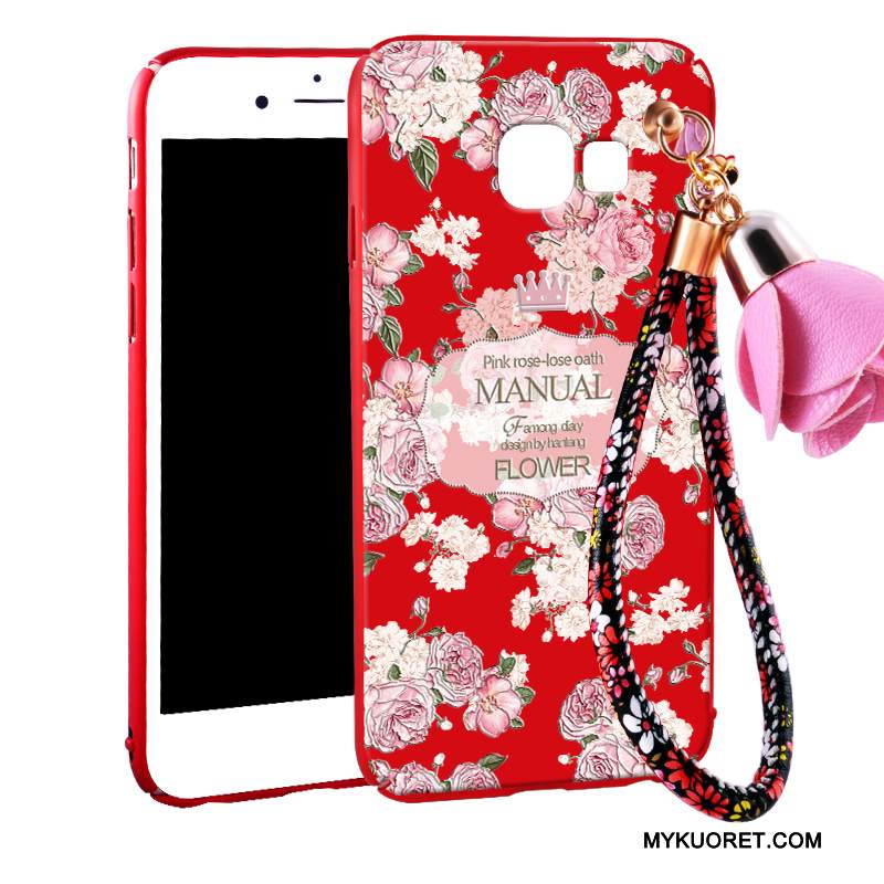 Kuori Samsung Galaxy A5 2016 Laukut Murtumaton Ripustettavat Koristeet, Kotelo Samsung Galaxy A5 2016 Suojaus Pesty Suede Kova