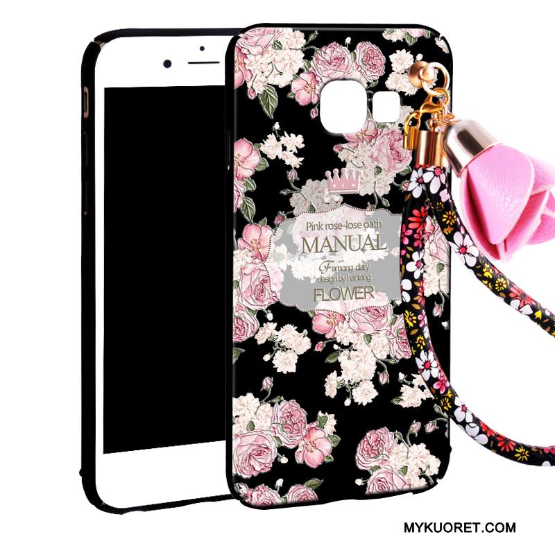 Kuori Samsung Galaxy A5 2016 Laukut Murtumaton Ripustettavat Koristeet, Kotelo Samsung Galaxy A5 2016 Suojaus Pesty Suede Kova