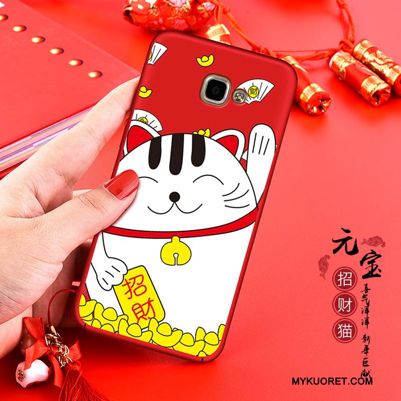 Kuori Samsung Galaxy A5 2016 Luova Trendi Puhelimen Kuoret, Kotelo Samsung Galaxy A5 2016 Suojaus Punainen Kova