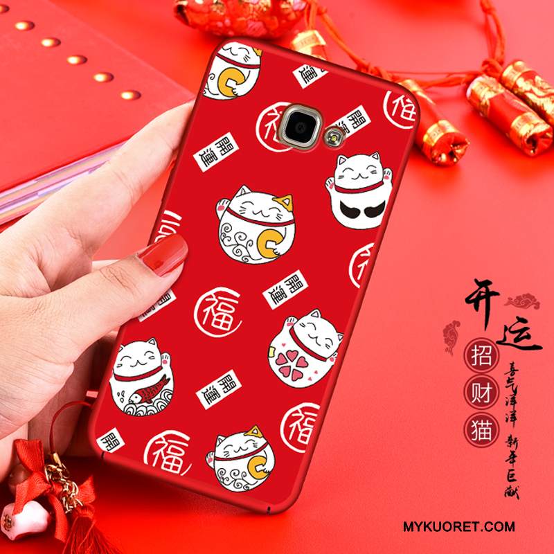 Kuori Samsung Galaxy A5 2016 Luova Trendi Puhelimen Kuoret, Kotelo Samsung Galaxy A5 2016 Suojaus Punainen Kova