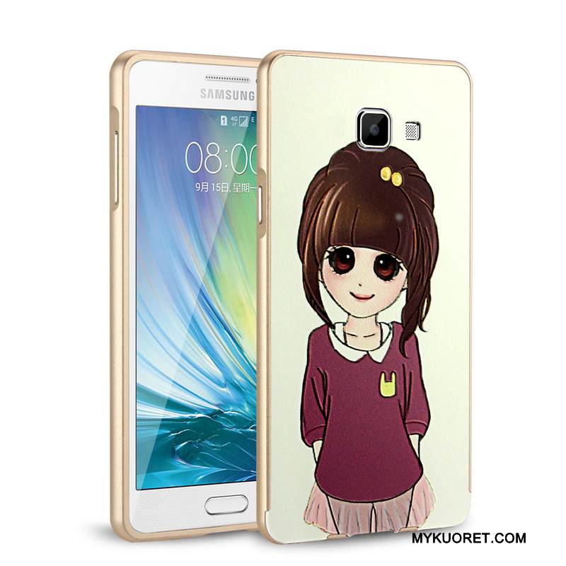 Kuori Samsung Galaxy A5 2016 Metalli Kehys Murtumaton, Kotelo Samsung Galaxy A5 2016 Suojaus Musta Peili