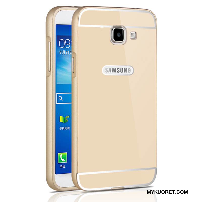 Kuori Samsung Galaxy A5 2016 Metalli Kehys Murtumaton, Kotelo Samsung Galaxy A5 2016 Suojaus Musta Peili