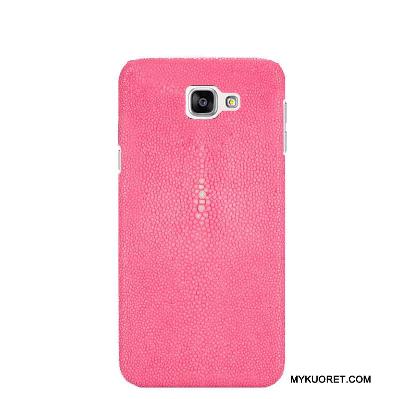 Kuori Samsung Galaxy A5 2016 Nahka Murtumaton Violetti, Kotelo Samsung Galaxy A5 2016 Ylellisyys Puhelimen Kuoret Takakansi